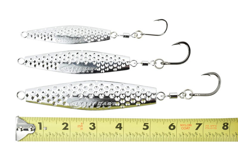 LAST CAST TACKLE 2-8oz Chrome Hammered Hex Diamond Jig - 2 Pack - 3 Sizes to Choose from (4oz) - Image 4